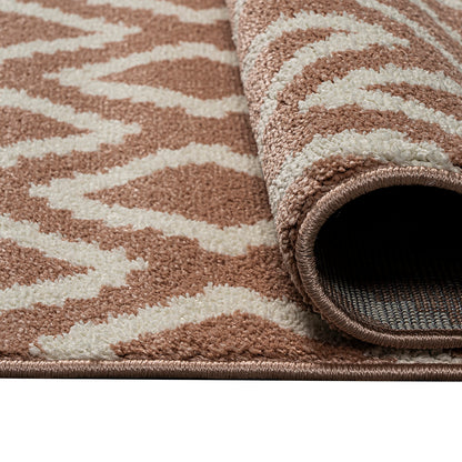 Πατάκι Vibe Art 9575 67x150εκ Ροζ Λευκό