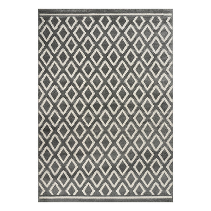 Πατάκι Vibe Art 9576 67x150εκ Γκρι Λευκό