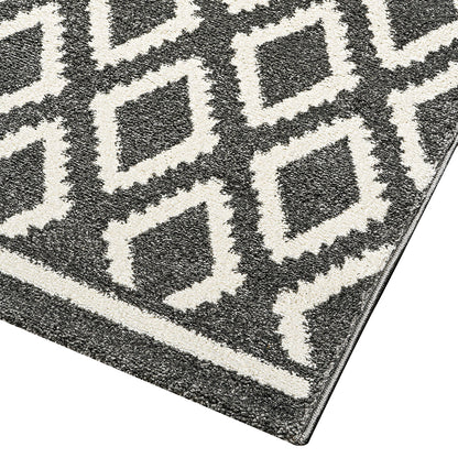 Πατάκι Vibe Art 9576 67x150εκ Γκρι Λευκό