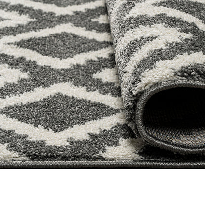 Πατάκι Vibe Art 9576 67x150εκ Γκρι Λευκό