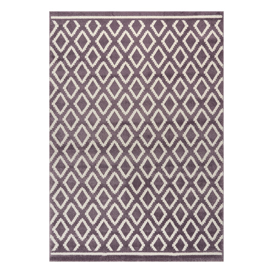 Πατάκι Vibe Art 9578 67x150εκ Λιλά Λευκό