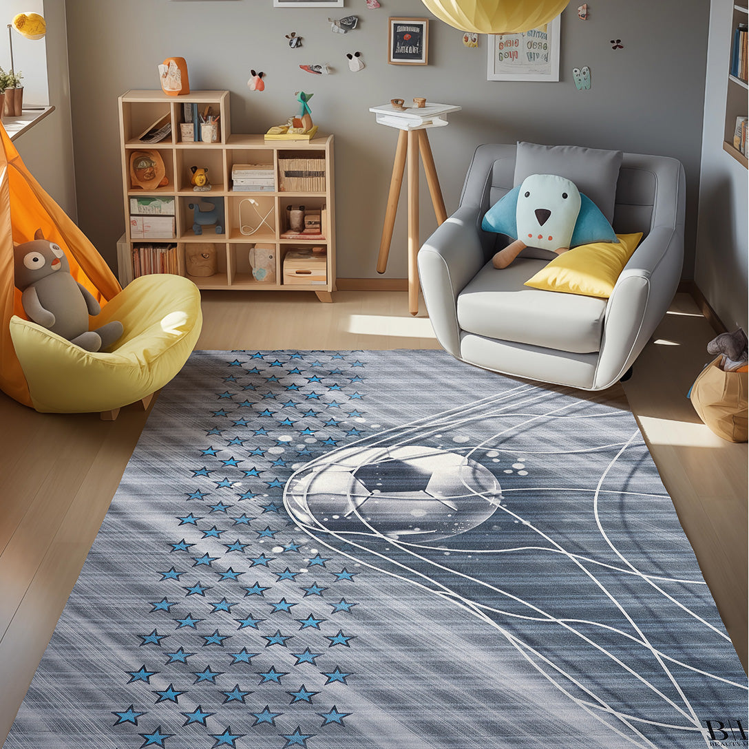 Χαλί Παιδικό Fun Art 9590 135x180εκ Γκρι