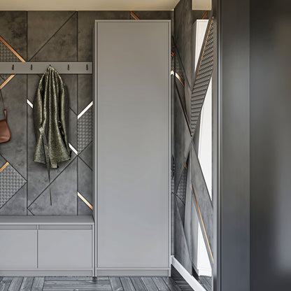 Ντουλάπα Sara Γκρι 60x33x205