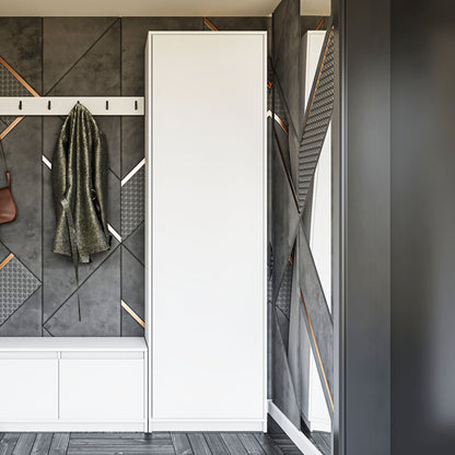 Ντουλάπα Sara Λευκή 60x33x205