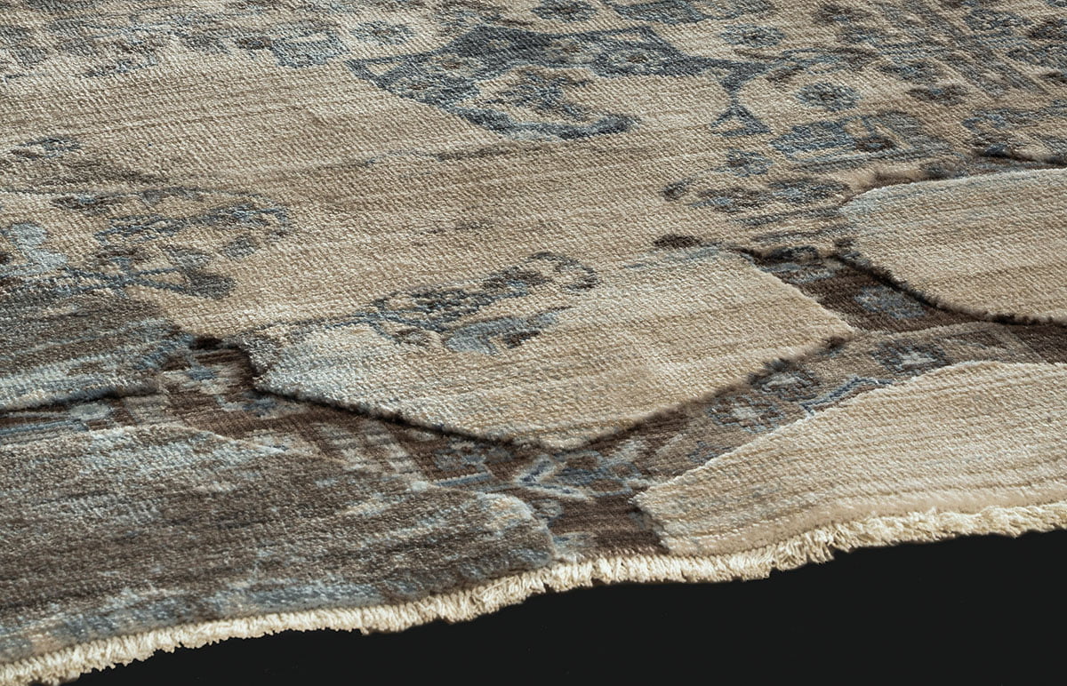 Πατάκι Bliss Art 9625 67x220εκ Μπεζ-Μόκα-Μπλε