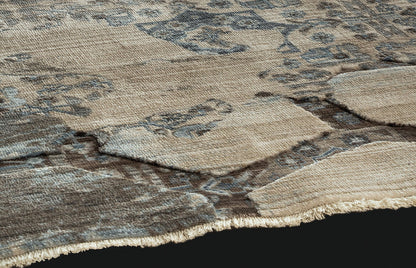 Πατάκι Bliss Art 9625 67x220εκ Μπεζ-Μόκα-Μπλε