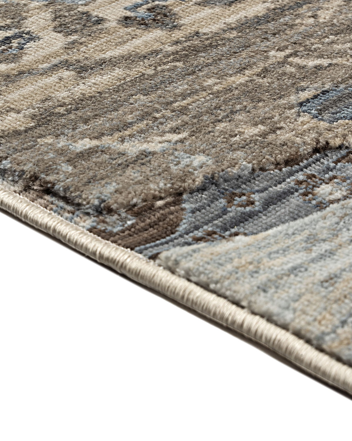 Πατάκι Bliss Art 9625 67x220εκ Μπεζ-Μόκα-Μπλε