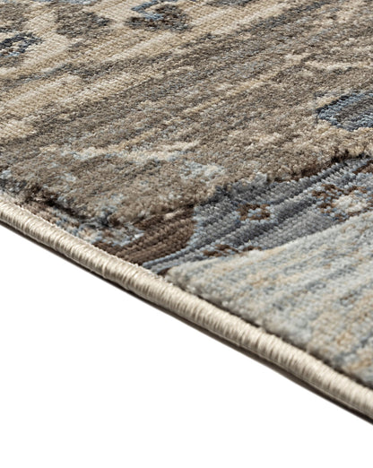 Πατάκι Bliss Art 9625 67x220εκ Μπεζ-Μόκα-Μπλε