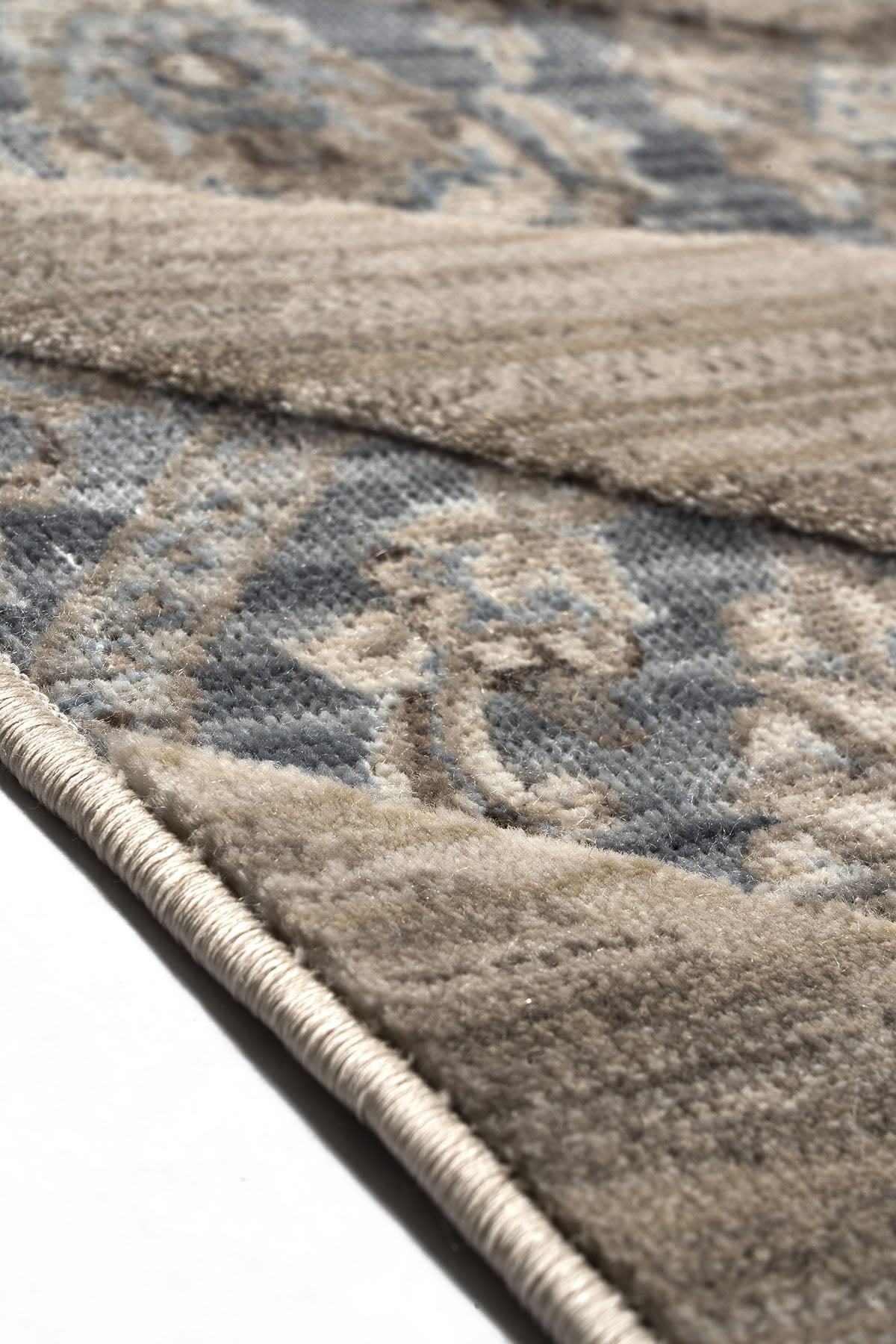 Πατάκι Bliss Art 9626 67x130εκ Μπεζ-Μόκα-Μπλε