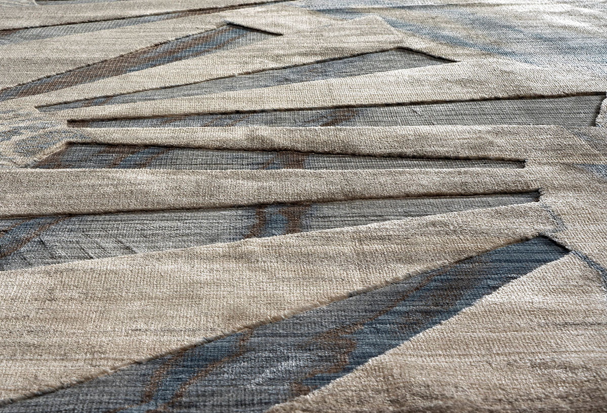 Πατάκι Bliss Art 9628 67x220εκ Μπεζ-Μόκα-Μπλε