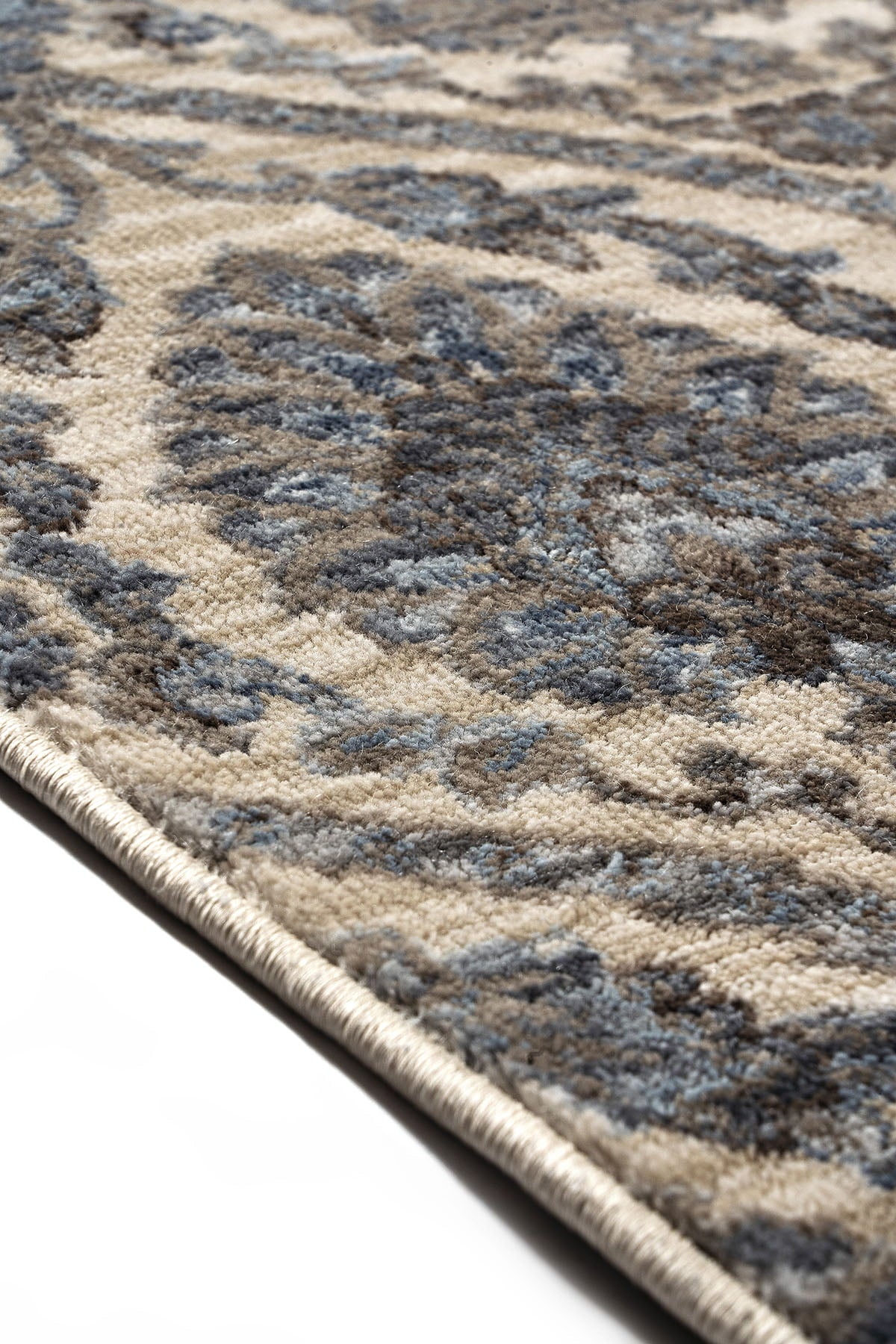 Πατάκι Bliss Art 9628 67x220εκ Μπεζ-Μόκα-Μπλε