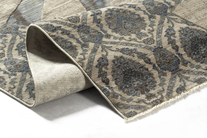 Πατάκι Bliss Art 9628 67x220εκ Μπεζ-Μόκα-Μπλε