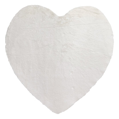 Πατάκι Rabbit Art 9640 Καρδιά 100x100εκ Λευκό