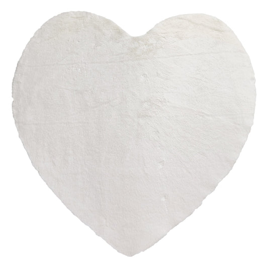 Πατάκι Rabbit Art 9640 Καρδιά 100x100εκ Λευκό