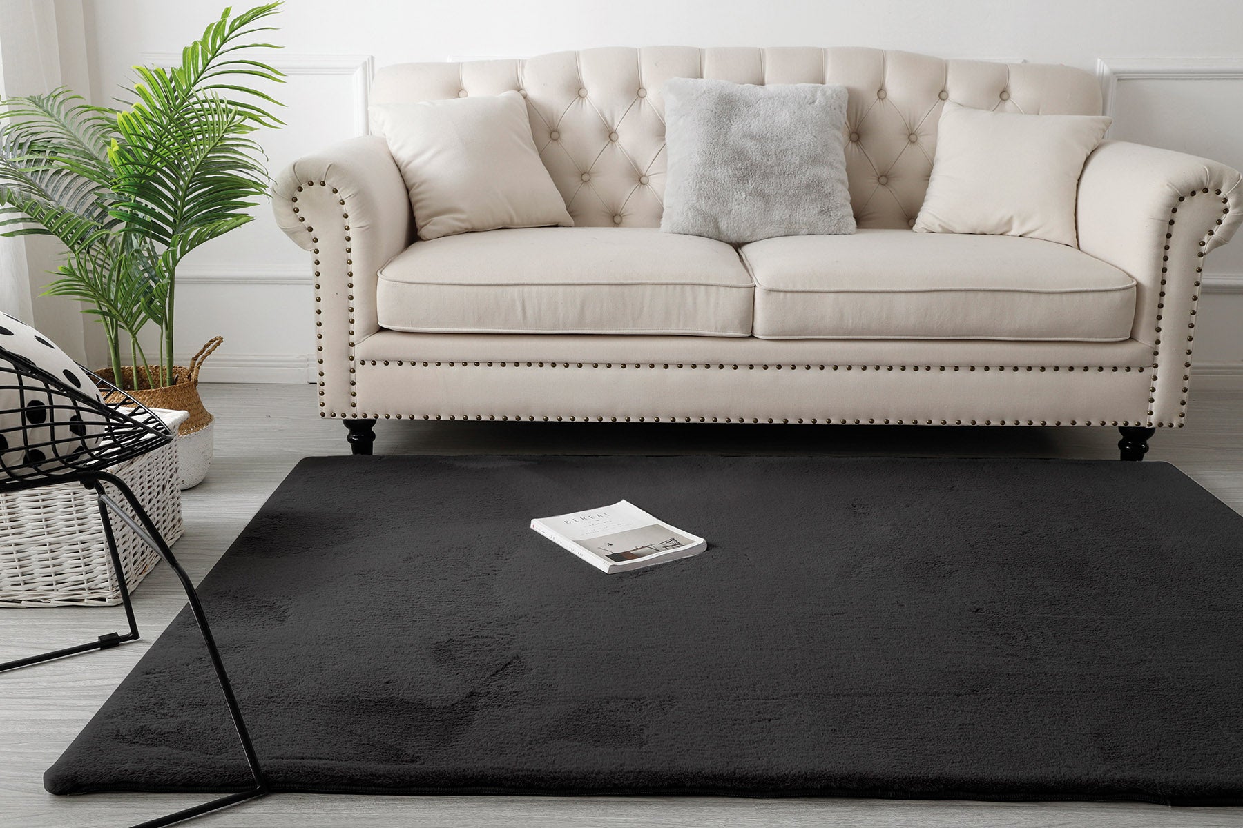 Πατάκι Rabbit Art 9644 80x120εκ Μαύρο