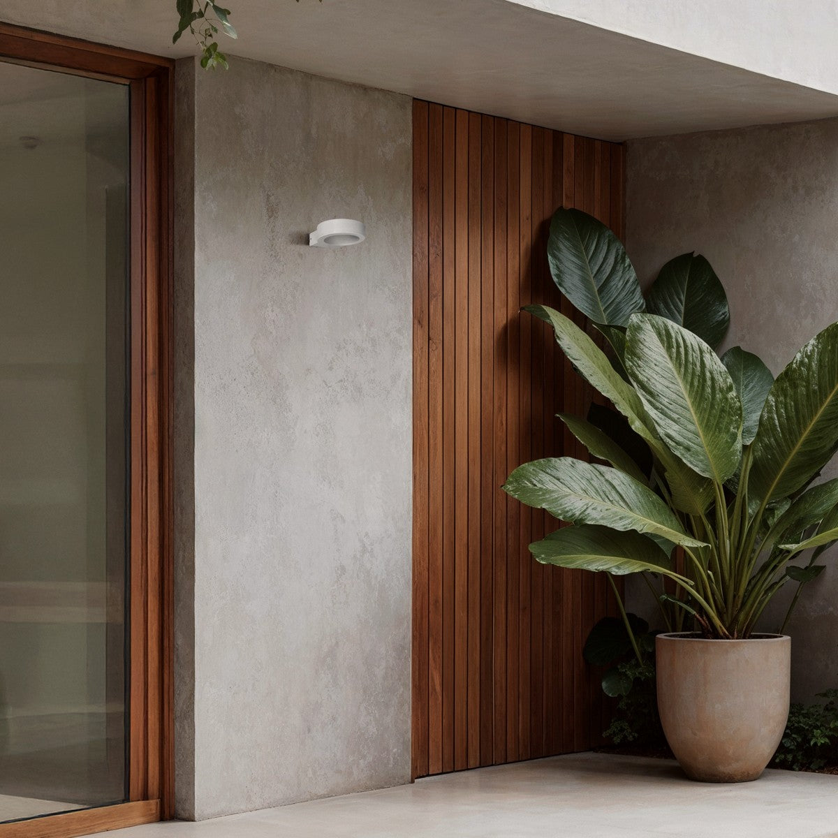 AURA KLV-101-0115 Φωτιστικό Τοίχου / Απλίκα LED 7W 875lm 45° AC 220-240V Αδιάβροχο IP65 Θερμό Λευκό 2700K - Bridgelux COB Chip & TÜV SÜD Driver - Λευκό Ματ - Μ15 x Π13 x Υ4.5