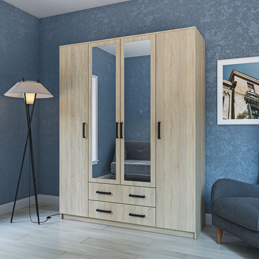 Ντουλάπα Τετράφυλλη Simple Σονόμα 160x52x205