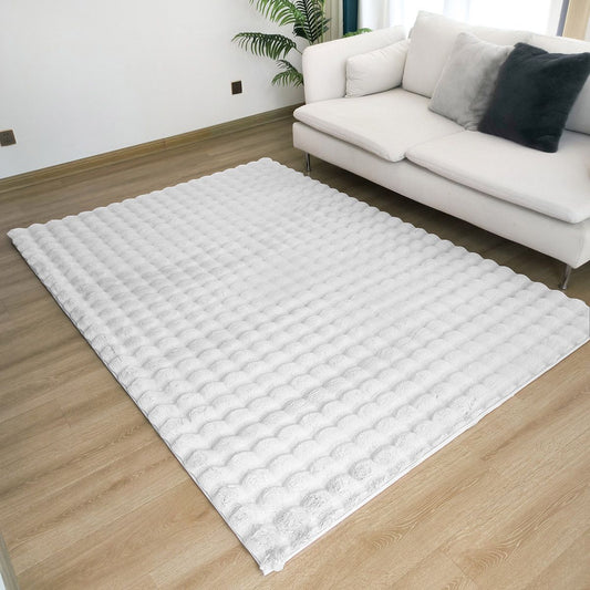 Χαλί Bubble Art 9661 155x230εκ Λευκό