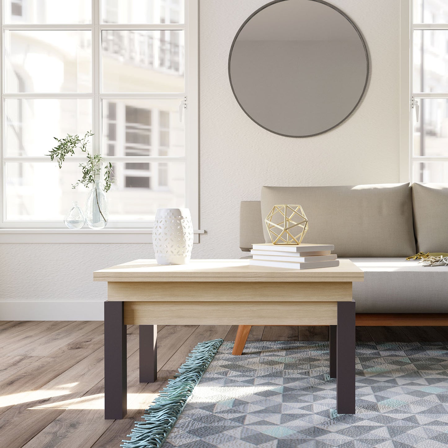 Τραπέζι Σαλονιού Transformer Σονόμα 90x60x50