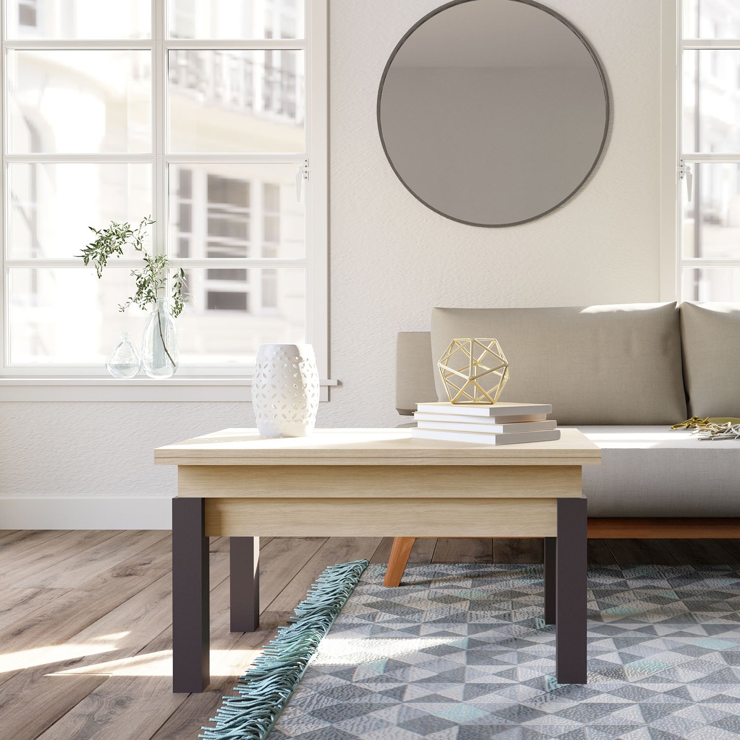 Τραπέζι Σαλονιού Transformer Σονόμα 90x60x50