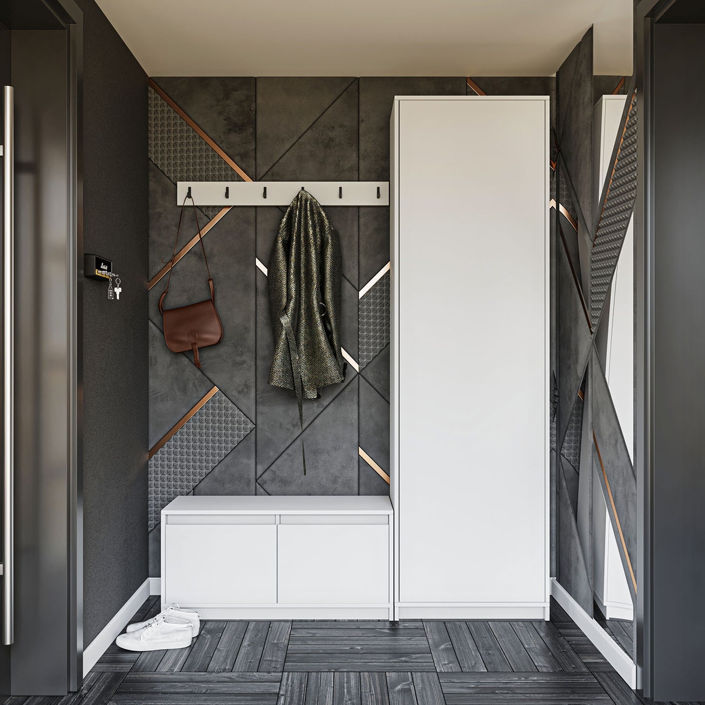 Σετ Εισόδου Sara Λευκή 150x33x205