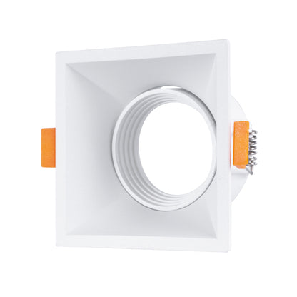 ALPHA 77832 Χωνευτό Κινούμενο Τετράγωνο Σποτ Οροφής για Λάμπα MR16/GU10 - IP20 - Χυτό Αλουμίνιο - Μ9 x Π9 x Υ4.5cm - Λευκό