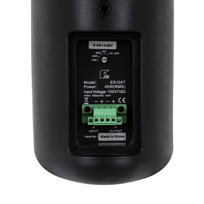 FDB ES104BT 98000 Facilities Speaker - Παθητικό Ηχείο Εγκαταστάσεων Επιτοίχιο με Μετασχηματιστή 100V & 16Ω - 40W RMS (160W Peak) - 1 x 4" Inches LF & 1 x 0.8" Inches HF - Αδιάβροχο IP65 - Μαύρο - Μ14.1 x Π17 x Υ23cm - Ζεύγος