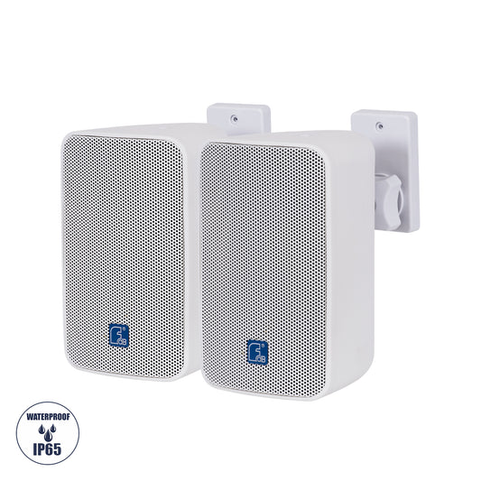 FDB ES104WT 98001 Επιτοίχιο Παθητικό Ηχείο Εγκαταστάσεων με Μετασχηματιστή 100V & 16Ω - 80W RMS (160W Peak) - 1 x 4" Inches LF & 1 x 0.8" Inches HF - Αδιάβροχο IP46 - Λευκό - Μ14 x Π17 x Υ23