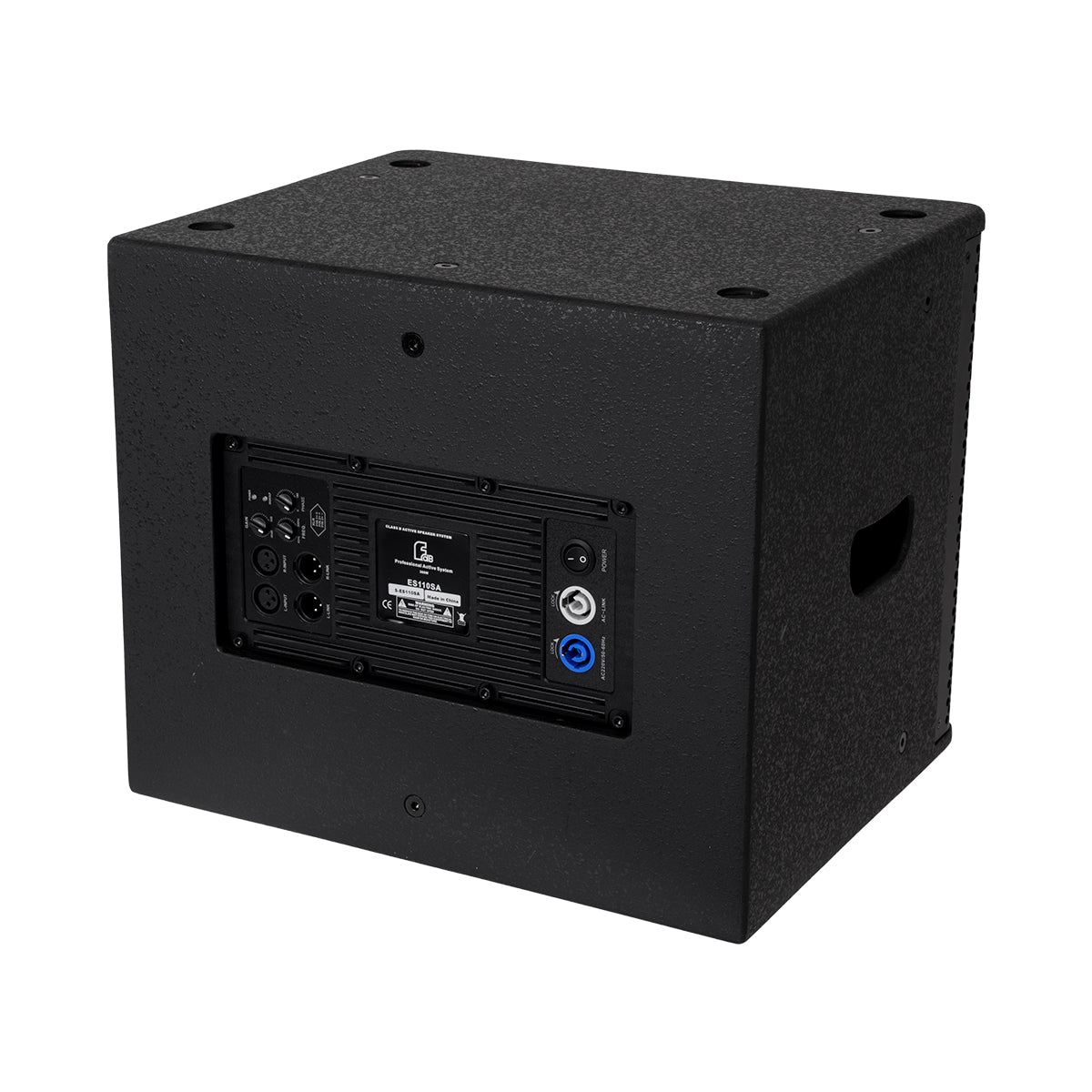 FDB ES110SA 98006 Facilities Speaker - Ενεργό Αυτοενισχυόμενο Ηχείο Subwoofer Εγκαταστάσεων Επιδαπέδιο με Ψηφιακό Ενισχυτή BA1.3 AC 220V/50-60Hz - 300W RMS (600W Peak) - 1 x 10" Inches LF - IP20 - Μαύρο - Μ44.5 x Π36.5 x Υ37.5