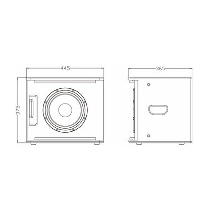 FDB ES110SA 98006 Facilities Speaker - Ενεργό Αυτοενισχυόμενο Ηχείο Subwoofer Εγκαταστάσεων Επιδαπέδιο με Ψηφιακό Ενισχυτή BA1.3 AC 220V/50-60Hz - 300W RMS (600W Peak) - 1 x 10" Inches LF - IP20 - Μαύρο - Μ44.5 x Π36.5 x Υ37.5
