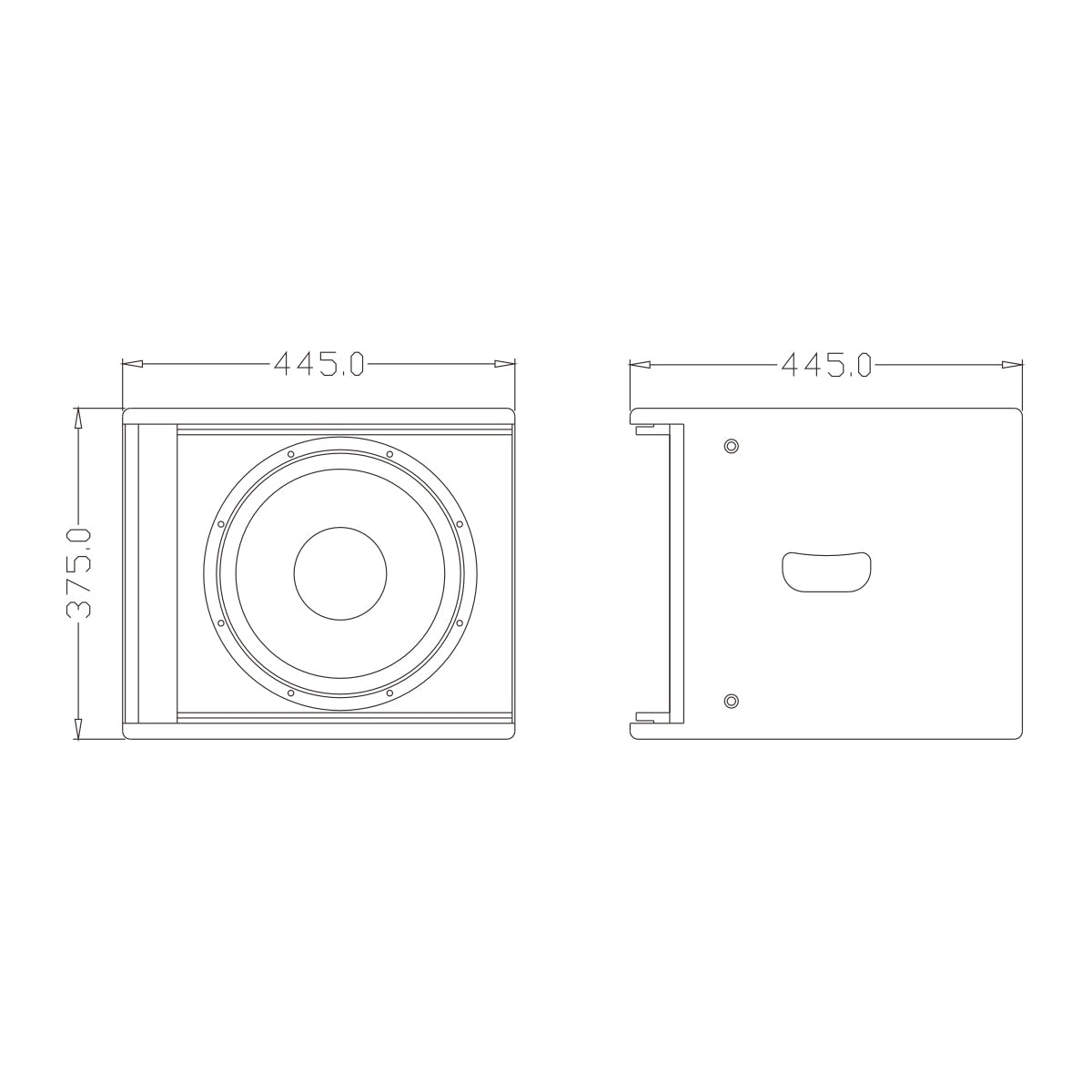 FDB ES112SA 98007 Facilities Speaker - Ενεργό Αυτοενισχυόμενο Ηχείο Subwoofer Εγκαταστάσεων Επιδαπέδιο με Ψηφιακό Ενισχυτή BA1.6 AC 220V/50-60Hz - 600W RMS (1400W Peak) - 1 x 12" Inches LF - IP20 - Λευκό - Μ44.5 x Π44.5 x Υ37.5cm