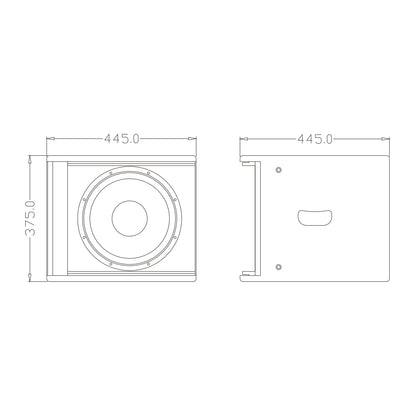FDB ES112SA 98007 Facilities Speaker - Ενεργό Αυτοενισχυόμενο Ηχείο Subwoofer Εγκαταστάσεων Επιδαπέδιο με Ψηφιακό Ενισχυτή BA1.6 AC 220V/50-60Hz - 600W RMS (1400W Peak) - 1 x 12" Inches LF - IP20 - Λευκό - Μ44.5 x Π44.5 x Υ37.5cm