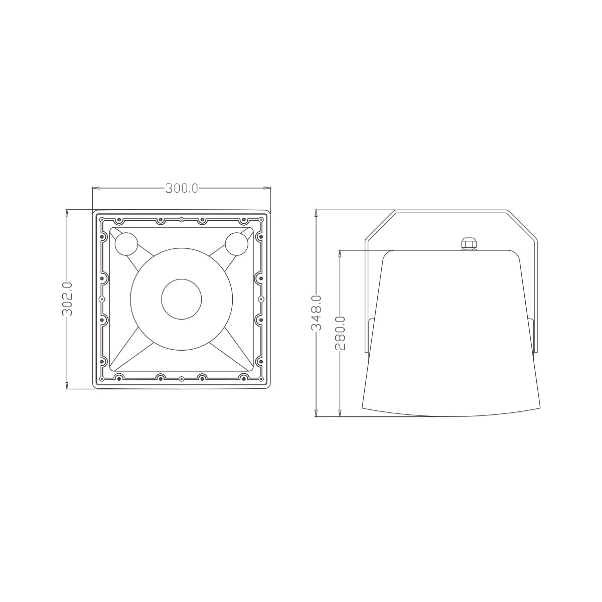 FDB LT208PT 98008 Facilities Speaker - Παθητικό Ηχείο Εγκαταστάσεων Επιτοίχιο με Μετασχηματιστή 100V & 8Ω - 150W RMS (600W Peak) - 1 x 8" Inches LF & 1 x 1" Inches HF - Αδιάβροχο IP56 - Λευκό - Μ30 x Π28 x Υ32cm