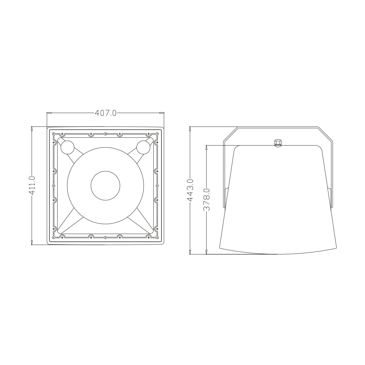FDB LT212T 98009 Επιτοίχιο Παθητικό Ηχείο Εγκαταστάσεων με Μετασχηματιστή 100V & 8Ω - 300W RMS (1200W Peak) - 1 x 12" Inches LF & 1 x 1.7" Inches HF - Αδιάβροχο IP56 - Λευκό - Μ40.7 x Π37.8 x Υ41.1