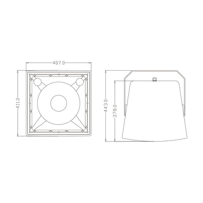 FDB LT212T 98009 Επιτοίχιο Παθητικό Ηχείο Εγκαταστάσεων με Μετασχηματιστή 100V & 8Ω - 300W RMS (1200W Peak) - 1 x 12" Inches LF & 1 x 1.7" Inches HF - Αδιάβροχο IP56 - Λευκό - Μ40.7 x Π37.8 x Υ41.1