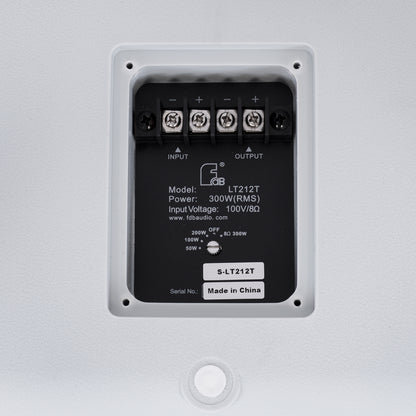 FDB LT212T 98009 Επιτοίχιο Παθητικό Ηχείο Εγκαταστάσεων με Μετασχηματιστή 100V & 8Ω - 300W RMS (1200W Peak) - 1 x 12" Inches LF & 1 x 1.7" Inches HF - Αδιάβροχο IP56 - Λευκό - Μ40.7 x Π37.8 x Υ41.1