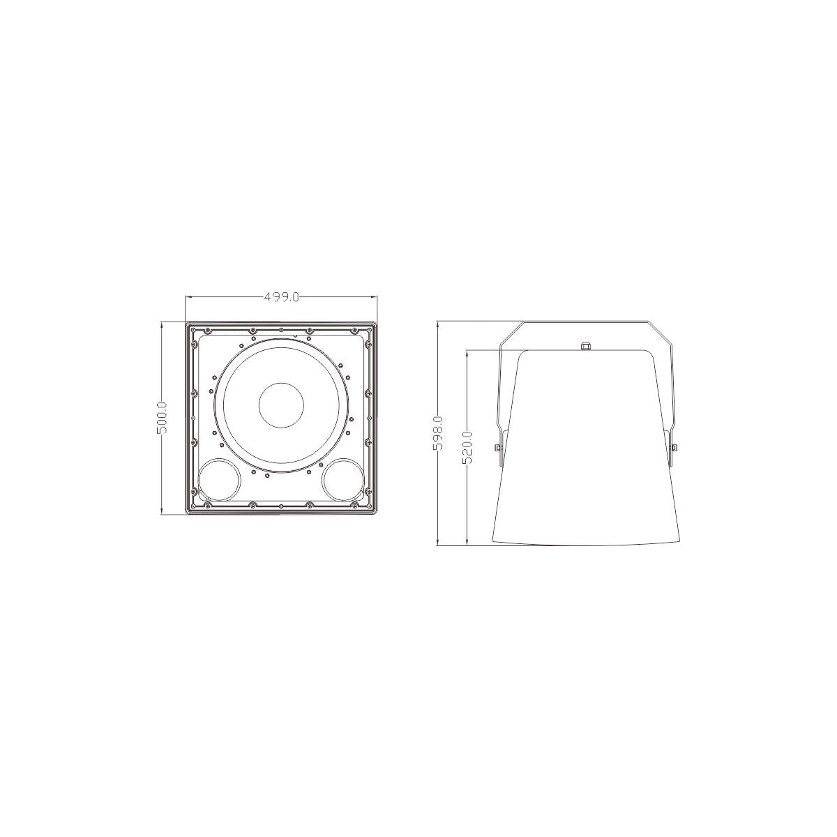 FDB LT115BT 98011 Facilities Speaker - Παθητικό Ηχείο Subwoofer Εγκαταστάσεων Επιτοίχιο με Μετασχηματιστή 100V & 8Ω - 400W RMS (1600W Peak) - 1 x 15" Inches LF - Αδιάβροχο IP56 - Λευκό - Μ49 x Π50 x Υ52cm