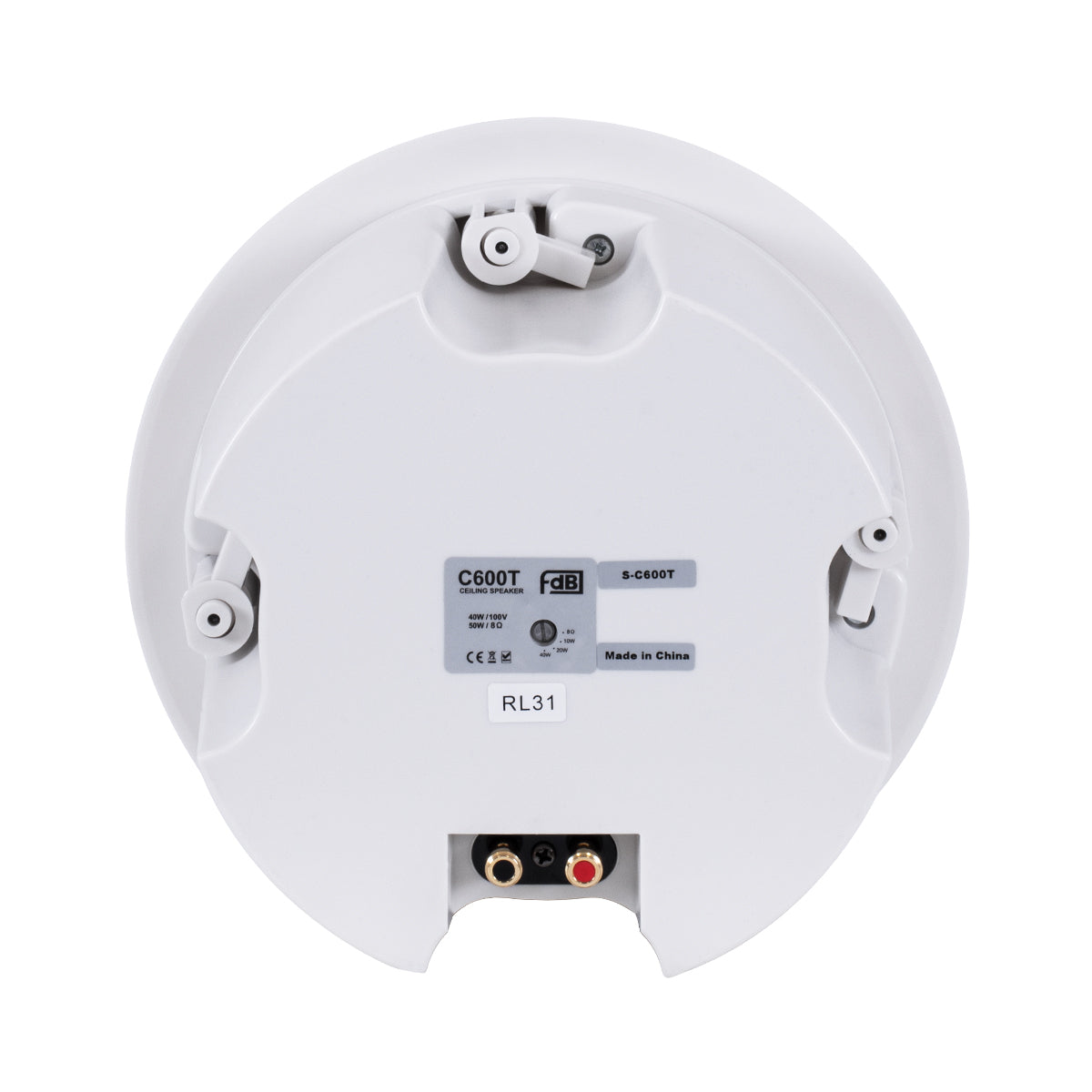 FDB C600T 98012 Χωνευτό Παθητικό Ηχείο Εγκαταστάσεων με Μετασχηματιστή 100V & 8Ω - 40W RMS (80W Peak) - 1 x 6" Inches LF & 1 x 1" Inches HF - IP20 - Λευκό - Μ23.9 x Π23.9 x Υ17.2cm / Q20.5 x 13.9cm