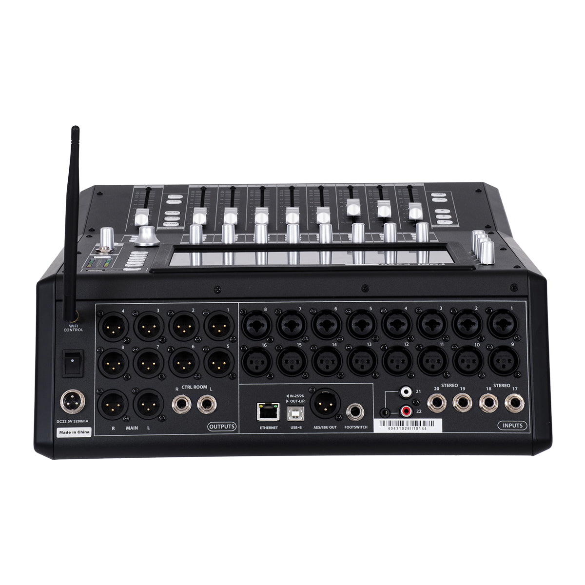 FDB F260 98023 Multifunctional Digital Mixer Audio Console 24Ch - Επαγγελματική Ψηφιακή Κονσόλα Ήχου 16Ch Audio In / 8Ch Audio Out / 8Ch BUS Out - Οθόνη Αφής 10" HD - Wifi Smart System - UDP - AC 220V/50-60Hz - IP20 - Μαύρο - Μ38 x Π49 x Υ14cm