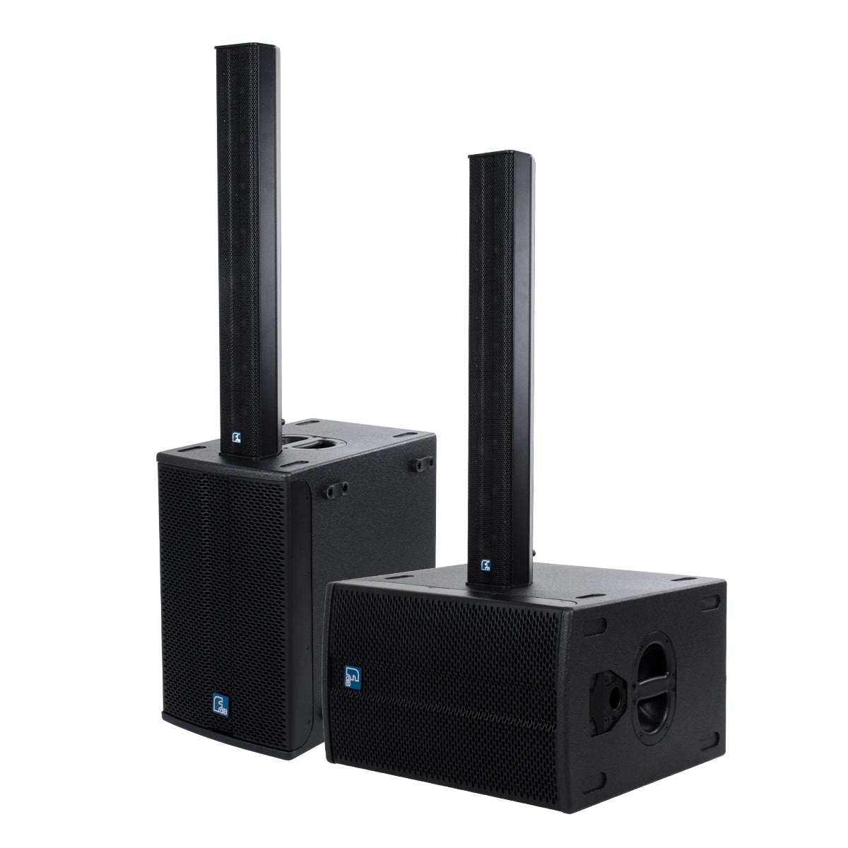 FDB K803+K112BAS 98024-98025-SET PA Column System - Ενεργό Αυτοενισχυόμενο Σετ Ηχείων & Subwoofer Column Κολωνάτο με Ψηφιακό Ενισχυτή FA2.36 AC 220V/50-60Hz - 600W RMS/8Ω + 400W RMS/8Ω (4000W Peak) - IP20 - Μαύρο - Σετ 4 Τεμαχίων