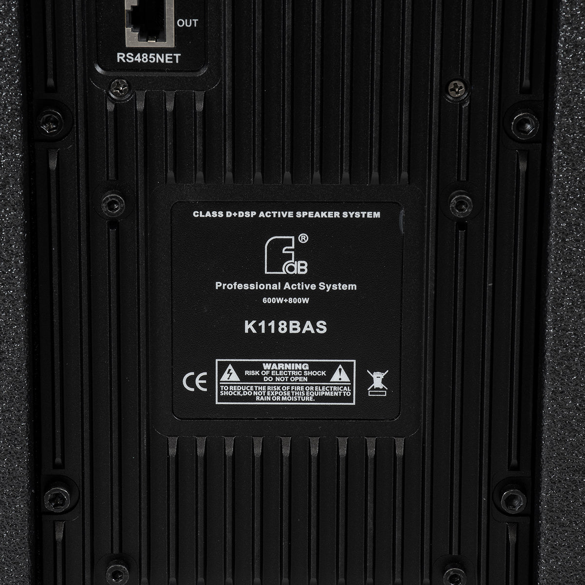 FDB K118BAS 98028 Επιδαπέδιο Ενεργό Αυτοενισχυόμενο PA Subwoofer Κολωνάτο Σύστημα με Ψηφιακό Ενισχυτή DSP SA2.68 AC 220V/50-60Hz - 600W RMS/4Ω + 600W RMS/4Ω (2400W Peak) - 1 x 18" Inches LF - IP20 - Μαύρο - Μ47.5 x Π71 x Υ70