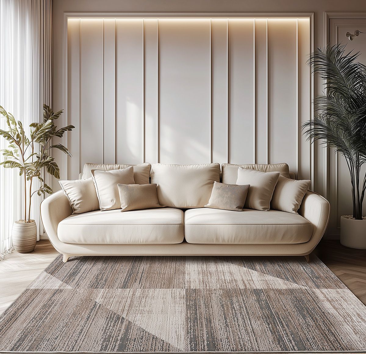 Χαλί Serena Art 9833 Μπεζ/Γκρι 160x230εκ