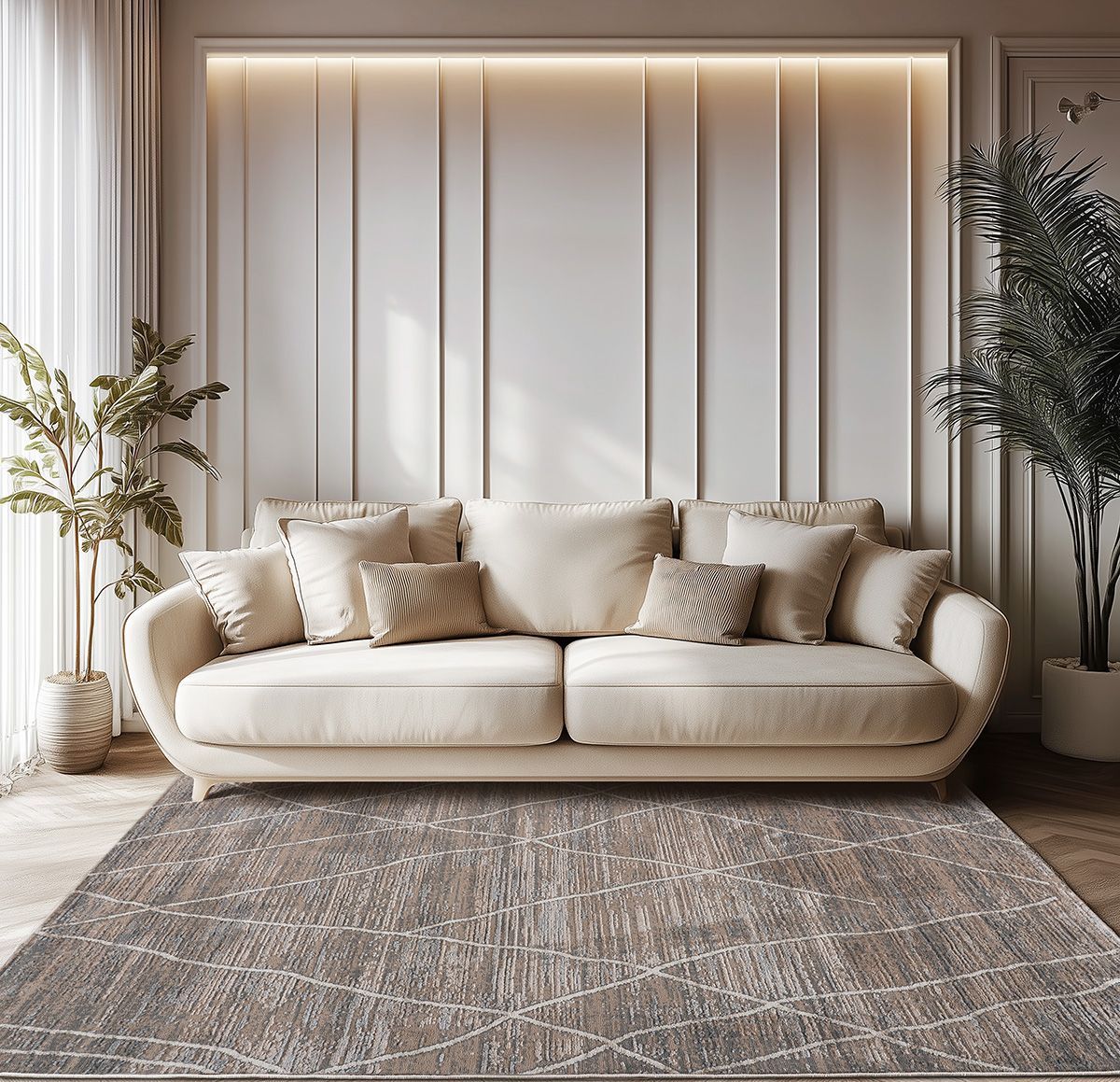 Χαλί Serena Art 9834 Μπεζ/Γκρι 200x290εκ