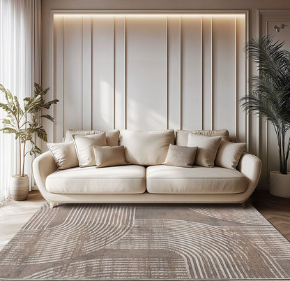 Διάδρομος με το Μέτρο Serena Art 9835 67εκ Μπεζ/Γκρι