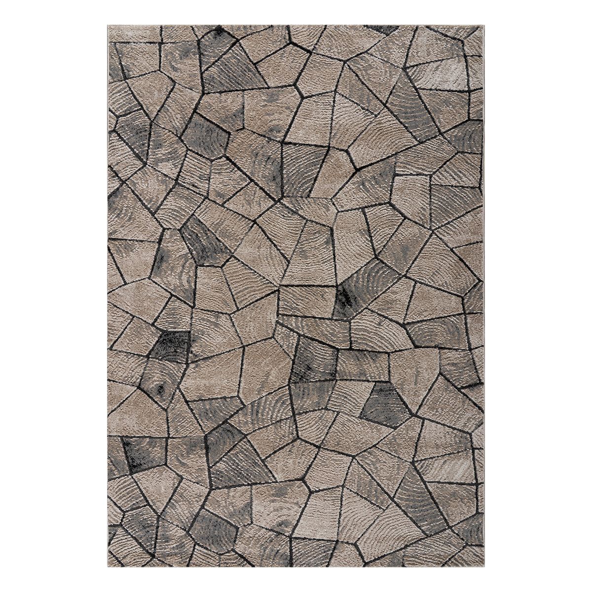 Διάδρομος με το Μέτρο Serena Art 9837 67εκ Μπεζ/Γκρι