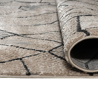 Διάδρομος με το Μέτρο Serena Art 9837 67εκ Μπεζ/Γκρι