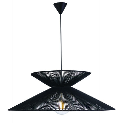 Φωτιστικό Μονόφωτο Σχοινί Μαύρο Ε27 Φ70