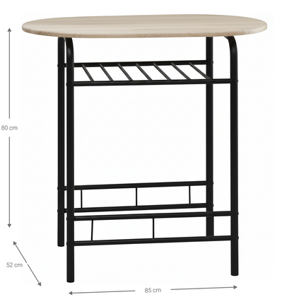 Dining Set Travis Natural Dark