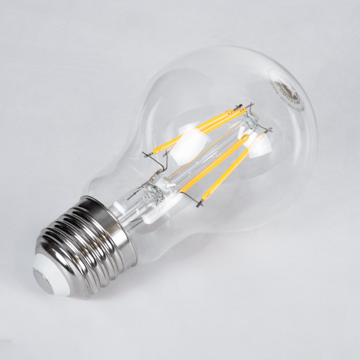 99006 Λάμπα LED Long Filament E27 A60 Γλόμπος 6W 600lm 360° AC 220-240V IP20 Φ6 x Υ10.5cm Θερμό Λευκό 2700K με Διάφανο Γυαλί - Dimmable