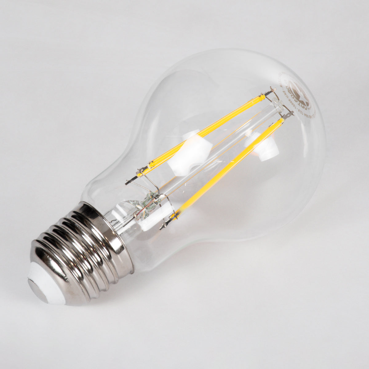 99007 Λάμπα LED Long Filament E27 A60 Γλόμπος 8W 800lm 360° AC 220-240V IP20 Φ6 x Υ10.5cm Θερμό Λευκό 2700K με Διάφανο Γυαλί - Dimmable